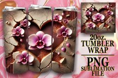 BREATHTAKING VIEWS 20oz TUMBLER WRAP, 3D Heart Product Image 1