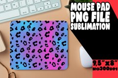 Vibrant Gradient Leopard Mouse Pad PNG Product Image 1