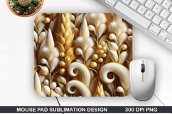 3D Flowers Mouse Pad Sublimation, Flowers Mouse Pad PNG Product Image 1