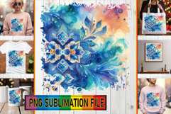 LUMINOUS TSHIRT Ideas PNG, Watercolor Pattern Product Image 1