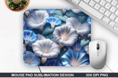 3D Flowers Mouse Pad Sublimation, Flowers Mouse Pad PNG Product Image 1