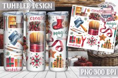 Sublimation Tumbler WRAP Christmas Design Quote Watercolor Product Image 1