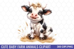 Cute Baby Farm Animals Clipart Product Image 1