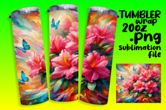 Original 20oz Tumbler Artwork , Flowers Product Image 1