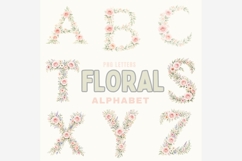 Floral Alphabet PNG Bundle | 26 Watercolor Flower Letters Product Image 5