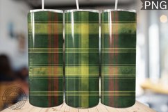 Green Christmas Plaid Tumbler Wrap -High Quality 300 Dpi Product Image 1