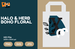 Halo &amp; Herb Boho Floral Monogram Product Image 1