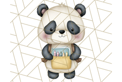 Cute Back to School Animals PNG Clipart with Books &amp; Bags Product Image 2