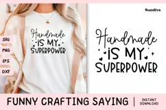 Funny Crafting Quote SVG For Crafter | My Superpower Product Image 1