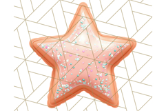 Cute Puffy Star Clipart PNG, 3D Glossy Pastel Stars Clip Art Product Image 2