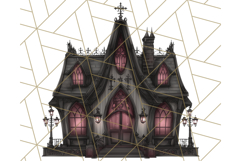 Gothic Halloween Clipart Dark Aesthetic PNG, Halloween Png Product Image 2