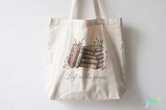 Cottagecore Books and Flowers Clipart Product Image 4