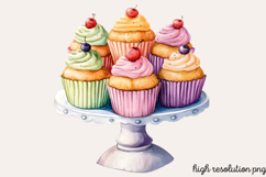 Birthday Watercolor Clipart PNG Product Image 1