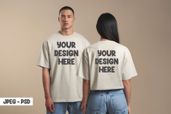 Front and Back T-Shirt Mockup Jepg &amp; PSD Product Image 1