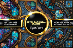 royal cathedral stained Digital Papers - 04 variations Product Image 1