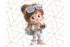 Kawaii City Girl PNG Clipart, Soft Dreamy Style Clip Art Product Image 2