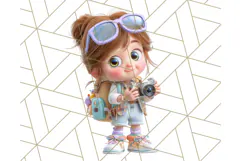 Kawaii City Girl PNG Clipart, Soft Dreamy Style Clip Art Product Image 2