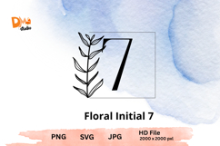 Floral Initial - HandDrawn Monogram Alphabet SVG|PNG|JPG Product Image 1