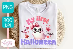 My first Halloween sublimation PNG | Pink Halloween PNG Product Image 2
