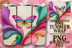 Gentle Breezes 20oz tumbler wrap, Butterfly Product Image 1