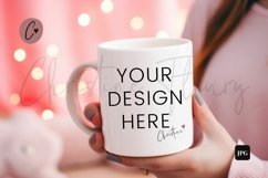 Valentine's Mug Mockup In Hands | Valentine's Day Mockup Product Image 1
