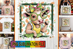 LUMINOUS TSHIRT Ideas PNG, Cute Cow Product Image 1