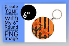 Dynamic Floral Stripes: Sublimation Circle &amp; Keychain Product Image 1