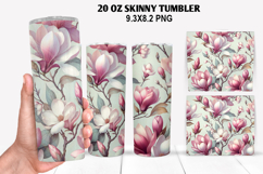 Flower Skinny Tumbler 20oz Wrap Design, Animal Tumbler Wrap Product Image 1