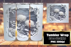 3D Flower Hole Wrap - Sublimation Design for 20oz Product Image 1