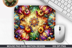 Pumpkin Mouse Pad Sublimation, Halloween Mouse Pad PNG Product Image 1