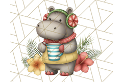 Safari Christmas PNG Clipart, Cute Jungle Animal Art Product Image 2