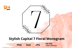 Stylish Capital Floral Monogram Product Image 1