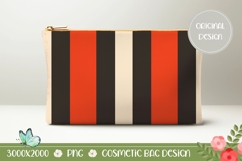 Retro Stripes Cosmetic Bag, Retro Cosmetic Bag Print Product Image 1