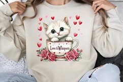Valentines Day Kitty Cups Clipart PNG Product Image 1