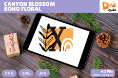 Canyon Blossom Boho Floral Monogram Product Image 1