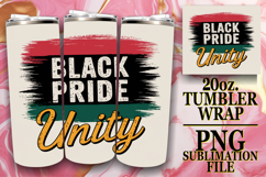 Sublimation Delight 20oz tumbler wrap, Juneteenth Product Image 1