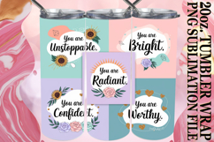 Lively smiles 20oz tumbler wrap, Quote Product Image 1