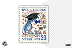 School Postage Stamps Clipart Product Image 1