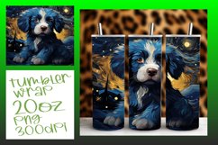 Artistic Dog Tumbler Wrap - Abstract Sublimation Product Image 1