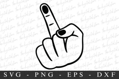 Middle Finger| SVG Cut files | Cricut Product Image 1