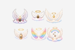 Dog Angel Wings Clipart Set PNG | Rainbow Bridge Pet Product Image 9