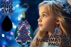 Playful TEARDROP Earrings Art Ideas, Neon Xmas Product Image 1