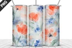 Flowers Tumbler Wrap | Sublimation Design | Tumbler PNG Product Image 1