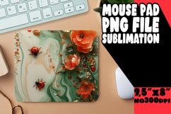 Marble Flower 3D Mouse Pad Pattern for Sublimation Product Image 1