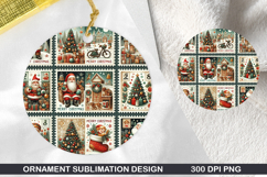 Pattern Stained Glass Ornament PNG, Digital Download File Product Image 1
