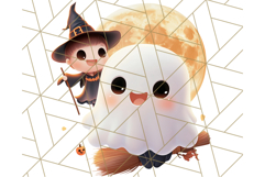 Cute Halloween Ghost Clipart PNG, Ghost and Friends Holiday Product Image 2