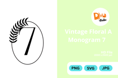 Vintage Floral Monogram Product Image 1