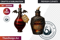 Halloween Hag&#039;s Potions PNG Clipart spooky gothic bottle Product Image 1