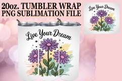 SWEET GIFT 20oz TUMBLER WRAP, Flowers Quote Product Image 1