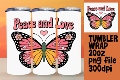 DIY Tumbler Wrap Digital File , Butterfly Product Image 1